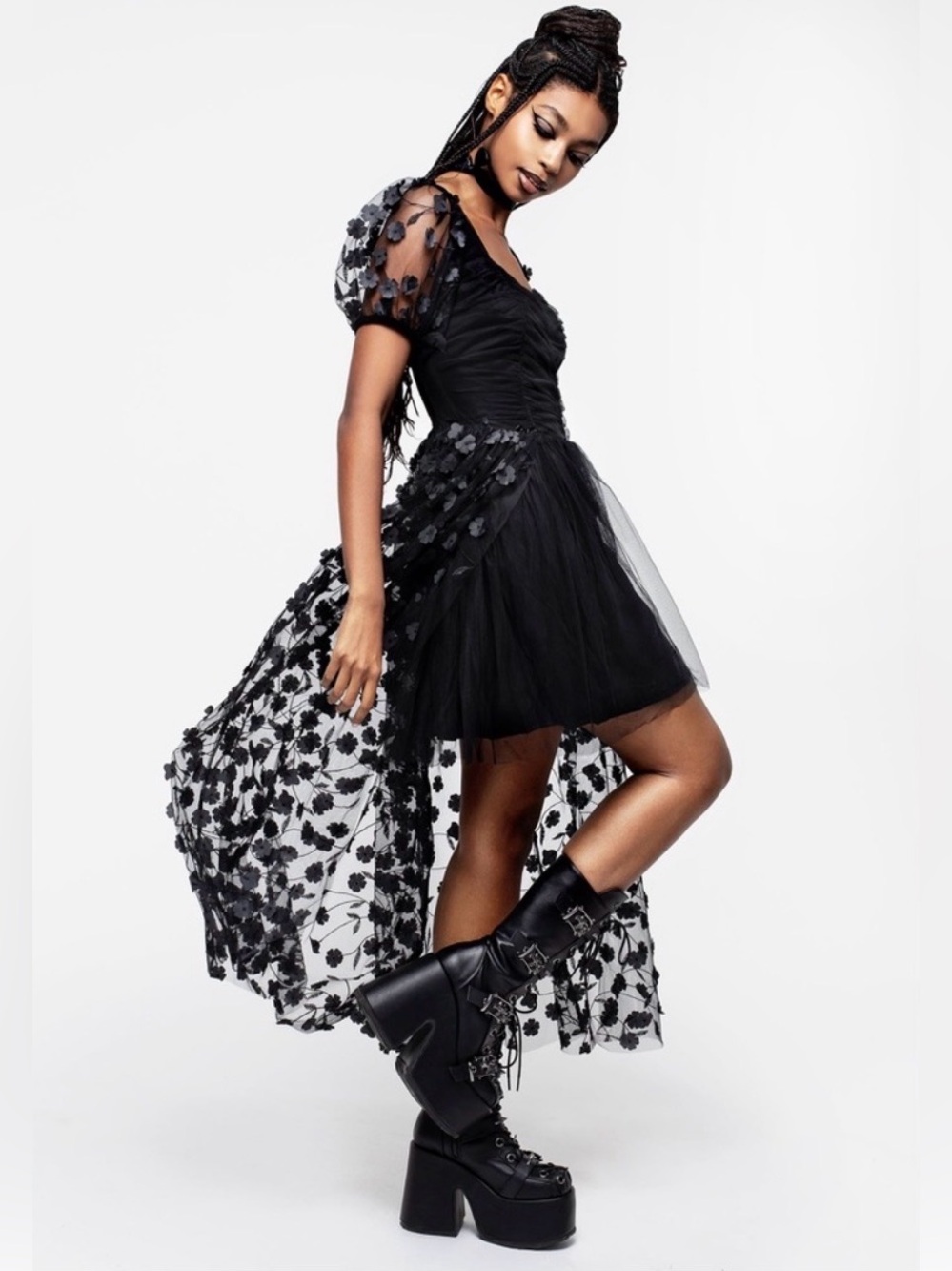 NWT Disturbia Disenchanted High Low Tulle Gown size US 6 / UK 10